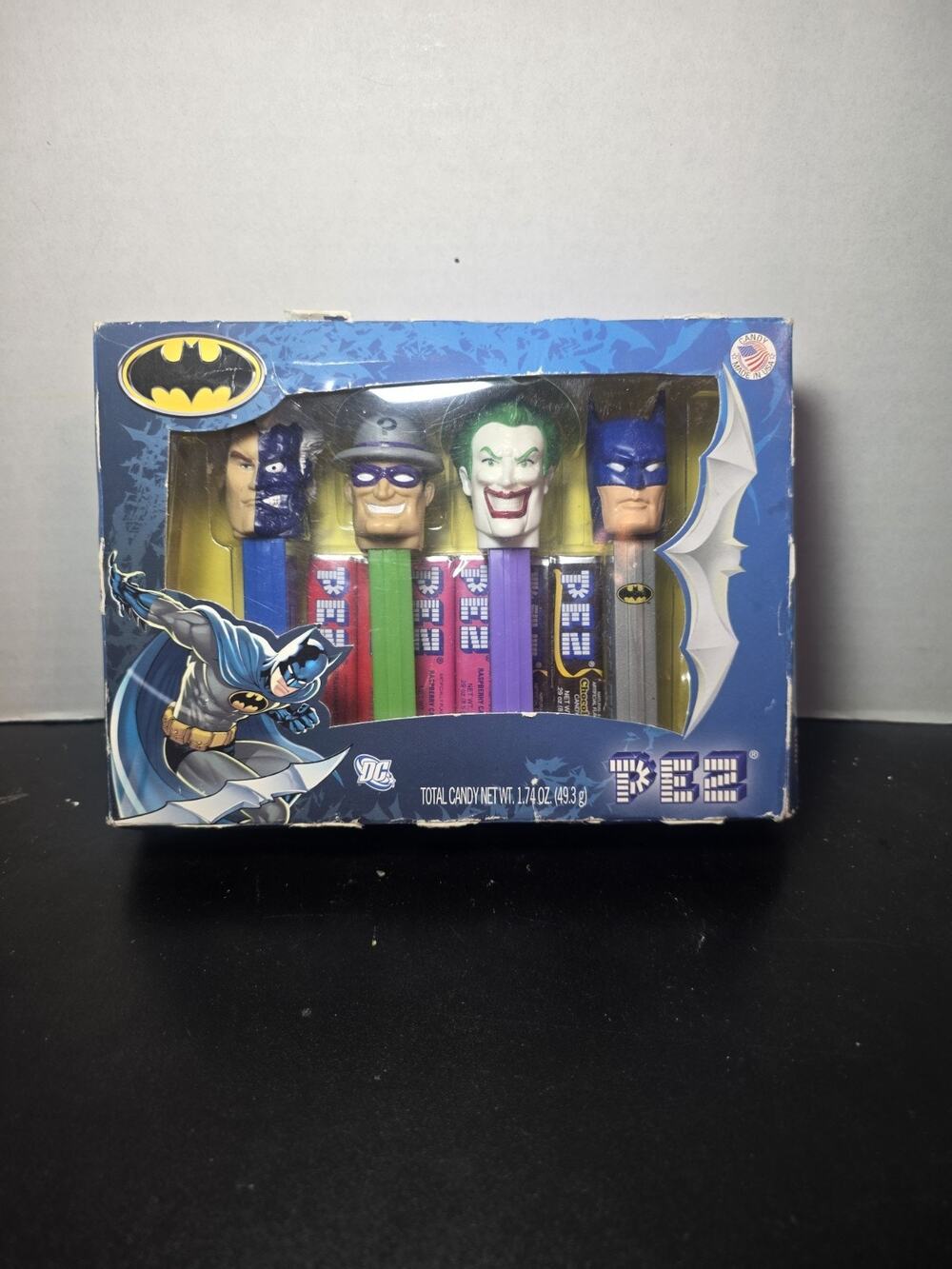 Vintage PEZ 4 Piece Batman Collector's Set Joker, Riddler, Two-Face Sealed NIB
